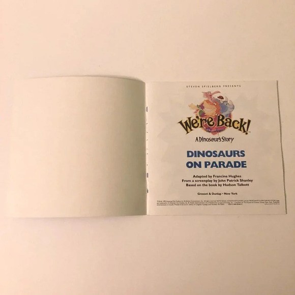 Vtg 1993 Steven Spielberg Presents Were Back Dinosaurs on  Parade - Picture 5 of 14